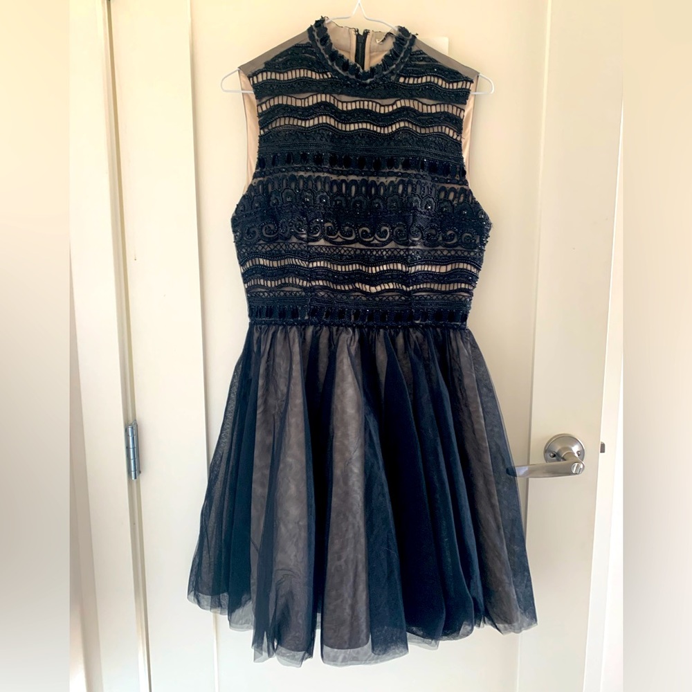 Alice + Olivia Black Lace Dress